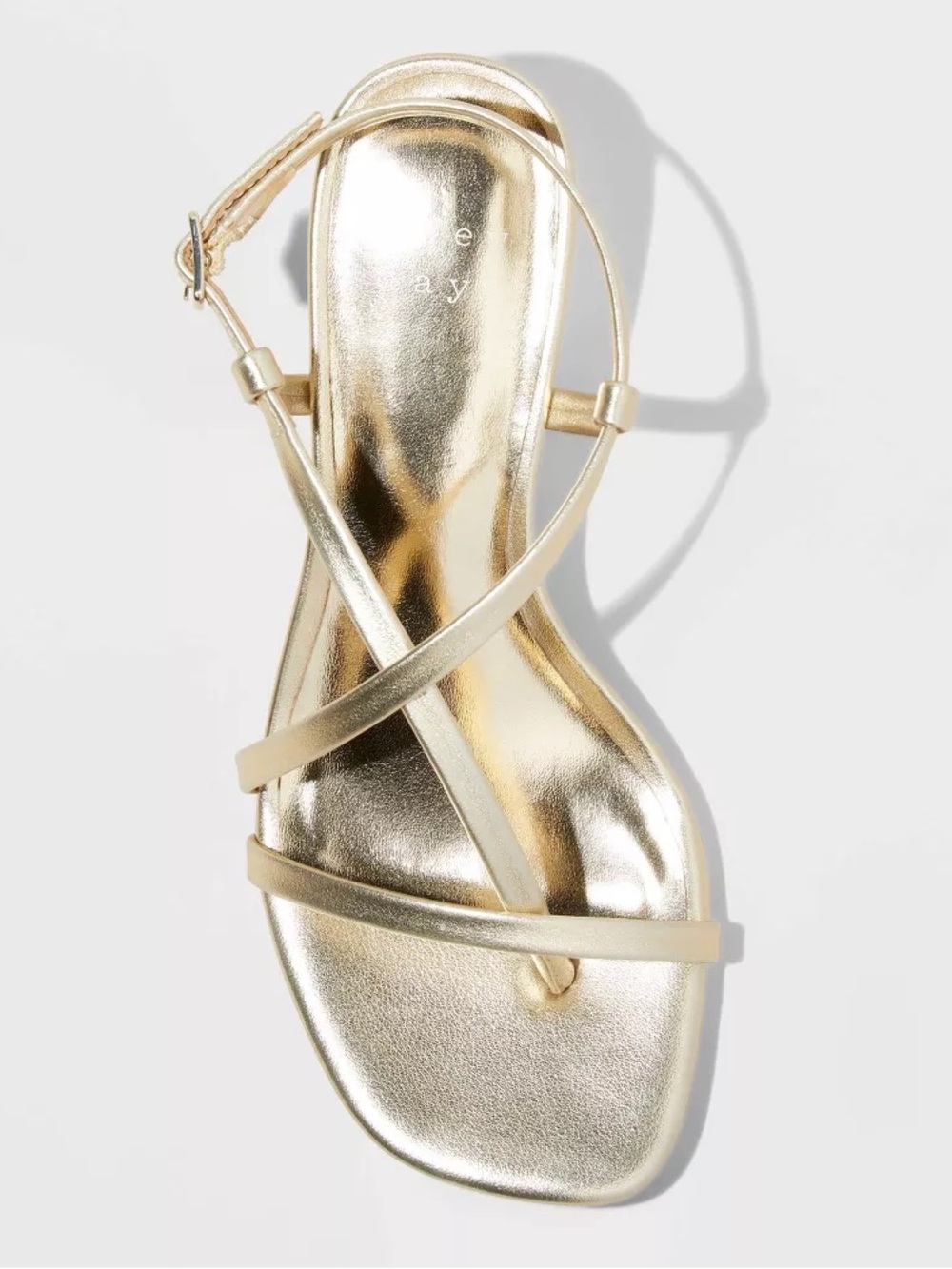 A New Day Gold Reggie Strappy Kitten Heel Sandals - Picture 2 of 8